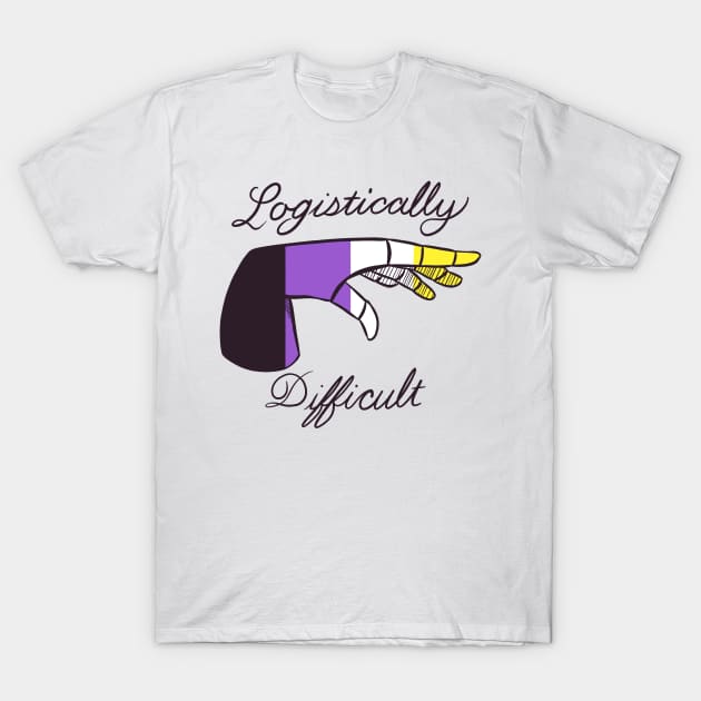 Logistically Difficult - Non-binary T-Shirt by CosmicFlyer